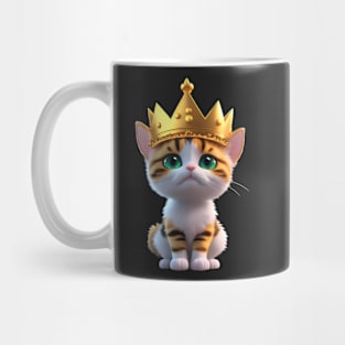 Cute Calico Kitten Princess Mug